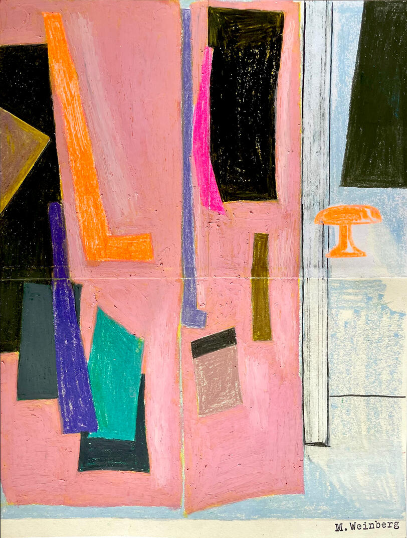 Pink Wall12 x 9 inches
