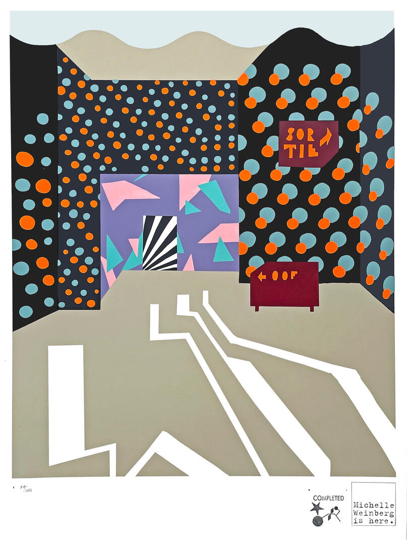 Fun House Exit, silkscreenavailable from Kayrock